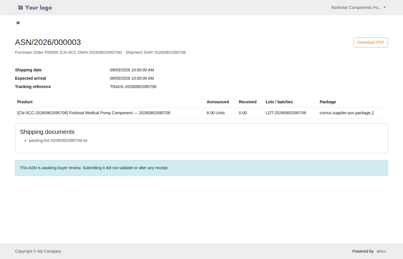 Submitted ASN without receipt validation