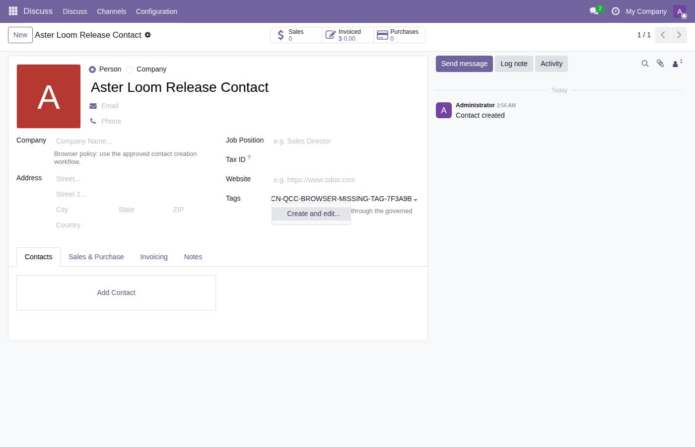 Partner tags dropdown governance